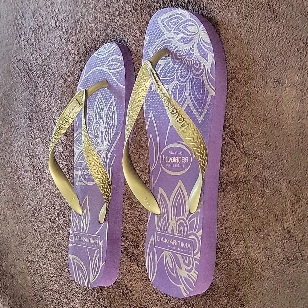 HAVAIANAS Purple Flip Flops/Sandals - Picture 3 of 8